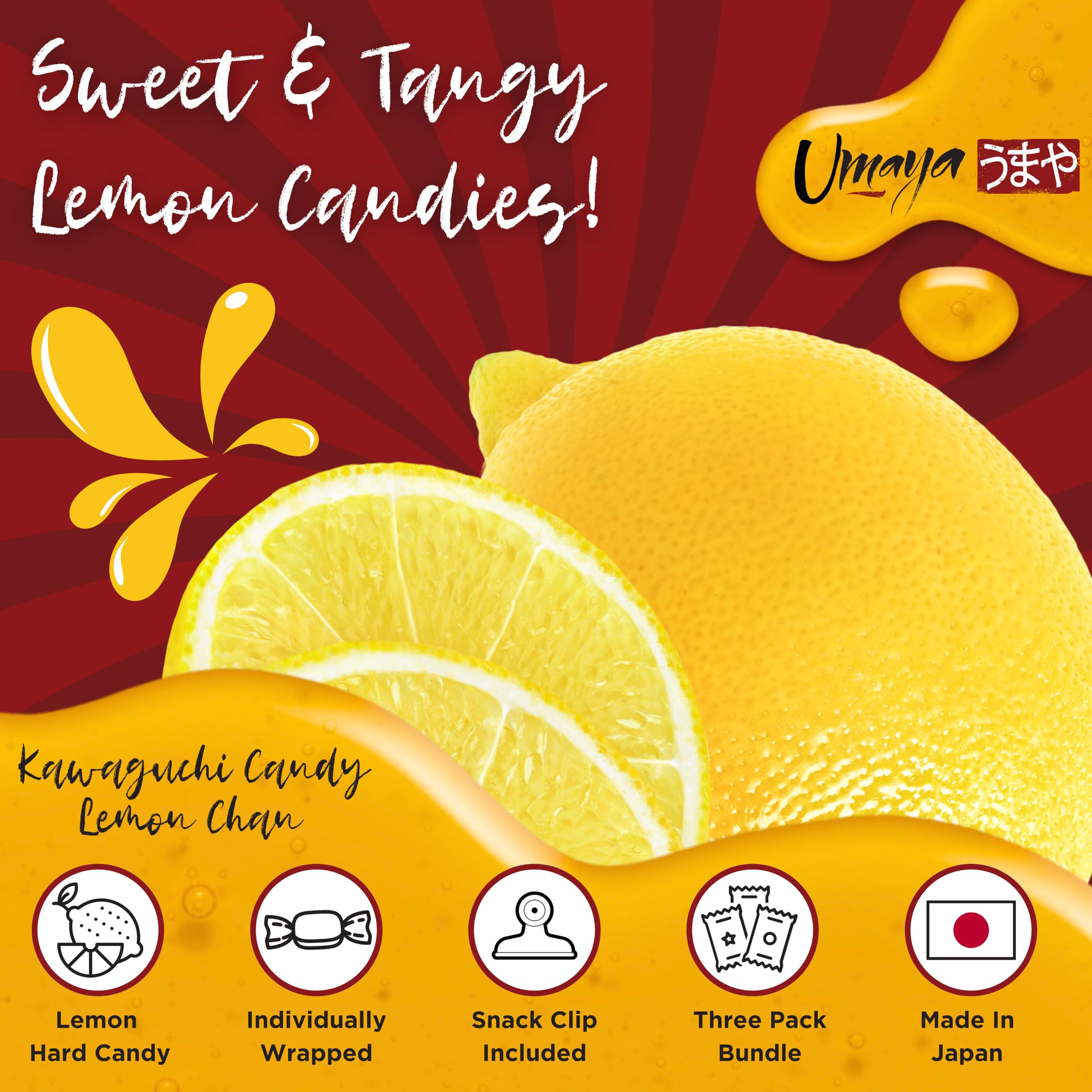 Amazon.com : UMAYA - Kawaguchi Lemon Chan Fruit Candies - Japanese